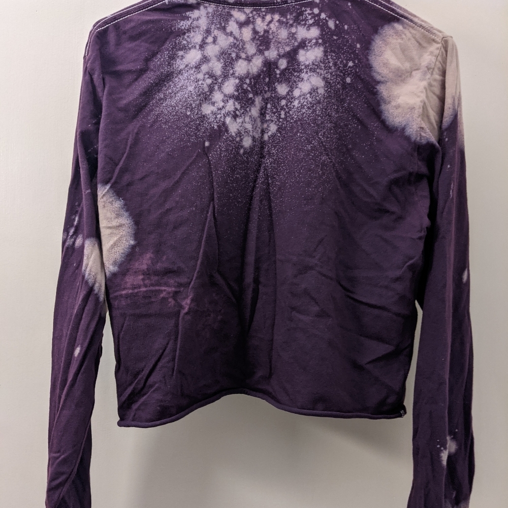 Hot Topic Nightmare Before Christmas Medium Tie Dye Crop Top Long Sleeve - Picture 3 of 4